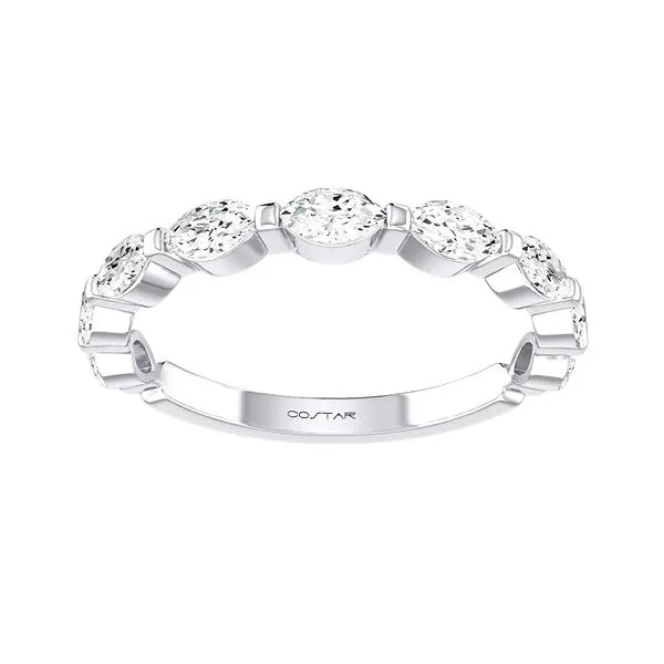 14KT WG .75TCW 9 Marquise Stone Diamond Wedding Band S. Lennon & Co Jewelers New Hartford, NY