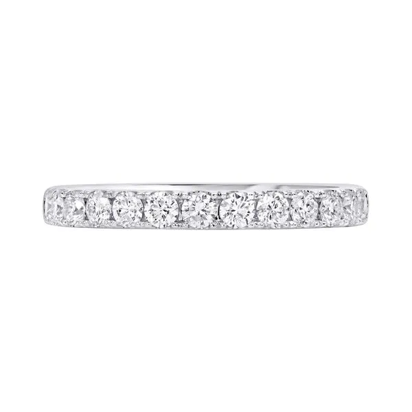 14KT WG .50TCW 13 Round Stone Diamond Wedding Band Steve Lennon & Co Jewelers  New Hartford, NY