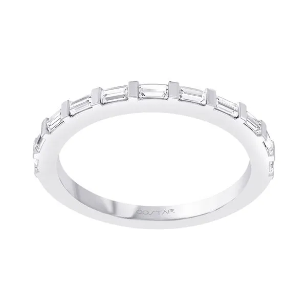 14KT WG .35 TCW 11 Baguette Stone Wedding Band Steve Lennon & Co Jewelers  New Hartford, NY