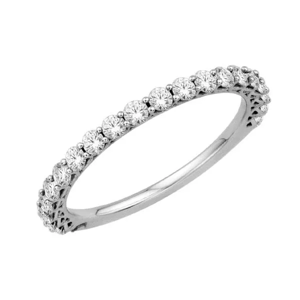 14KT WG 20 Stone Split/Shared Prong Diamond Wedding Band.24tcw Steve Lennon & Co Jewelers  New Hartford, NY