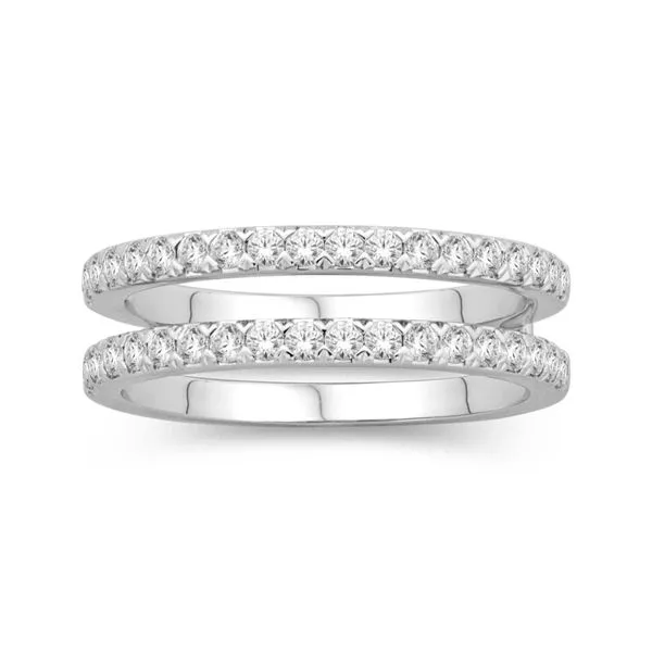 14KT WG Shared Prong Double Diamond Insert Band .63tcw Steve Lennon & Co Jewelers  New Hartford, NY