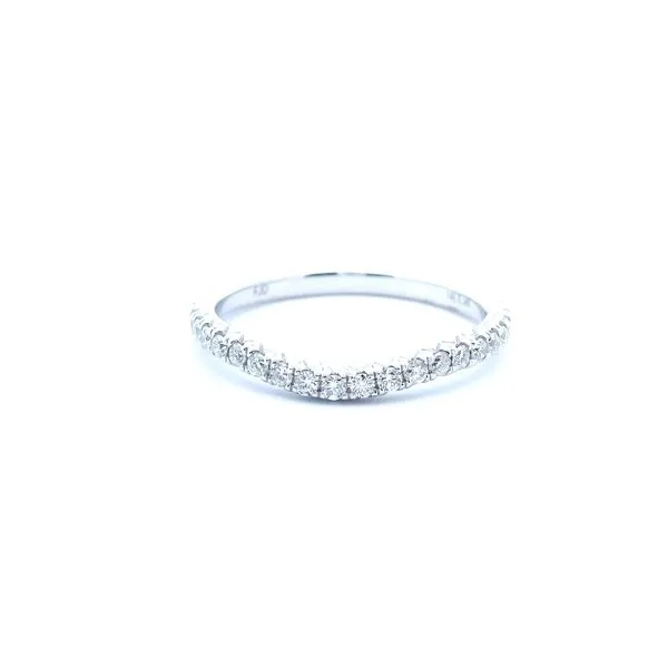 14KT WG .34TCW 23 Round Stone Curved Diamond Wedding Band Steve Lennon & Co Jewelers  New Hartford, NY