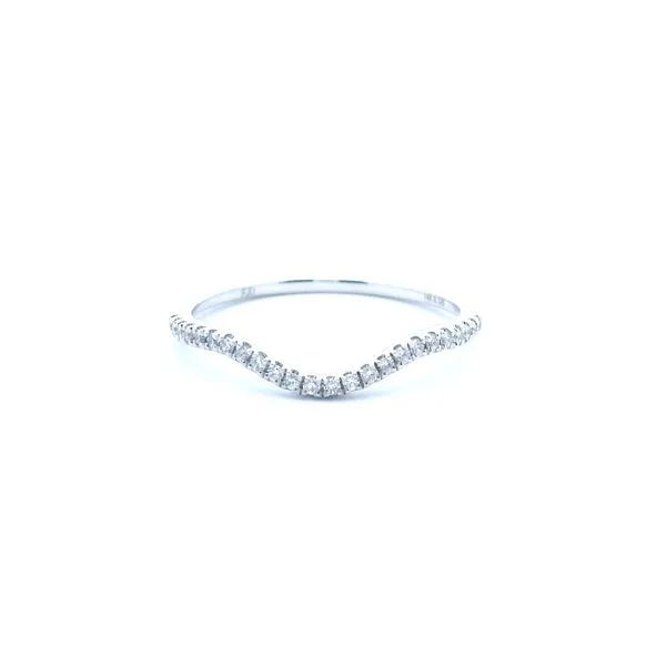 14KT WG .12TCW 24 Round Stone Curve Diamond Wedding Band Steve Lennon & Co Jewelers  New Hartford, NY