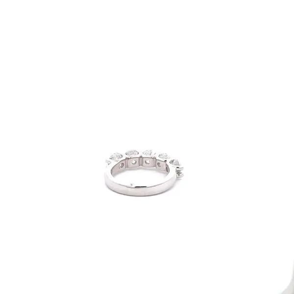 S. Lennon Classics 18K WG 5 Stone Round Diamond Halfway Band 3.04TCW Image 2 Steve Lennon & Co Jewelers  New Hartford, NY
