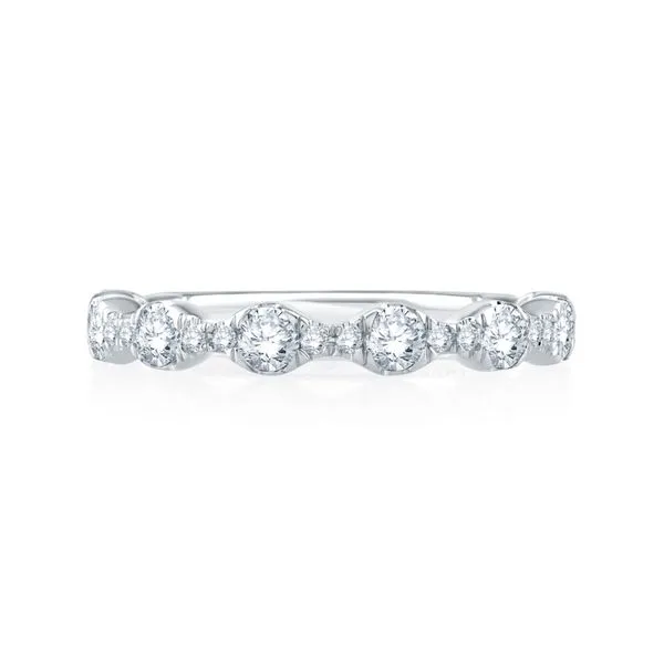 A. Jaffe 14K White Gold Floating Bubble Diamond Wedding Band with 26 Round Diamonds .73tcw Steve Lennon & Co Jewelers  New Hartford, NY