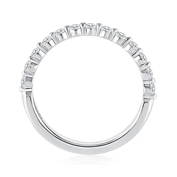 A. Jaffe 14K Yellow Gold Diamond Single Prong Wedding Band with 13 Round Diamonds .39tcw Image 2 Steve Lennon & Co Jewelers  New Hartford, NY