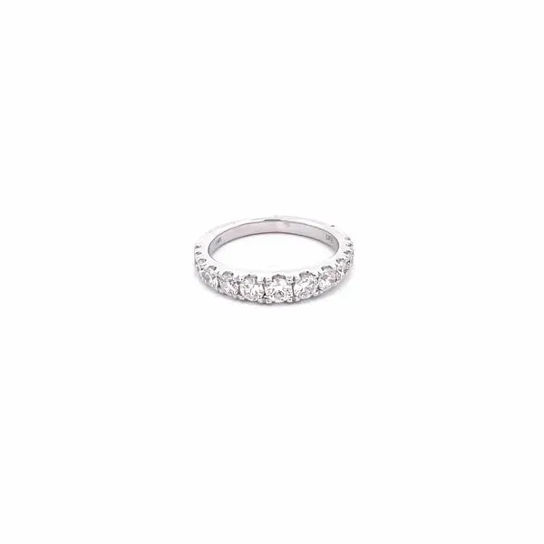 14KT WG Diamond Wedding Band With 13 Round Diamonds That Increase in Size TCW 1.00 Steve Lennon & Co Jewelers  New Hartford, NY