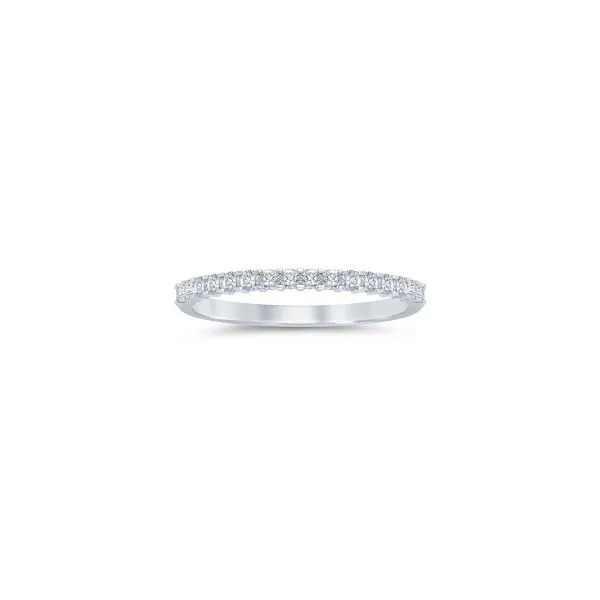 S. Lennon Bridal Eternal Love Collection 14K White Gold Wedding Band with Round Diamonds in a Shared Prong Setting .17CTW S. Lennon & Co Jewelers New Hartford, NY
