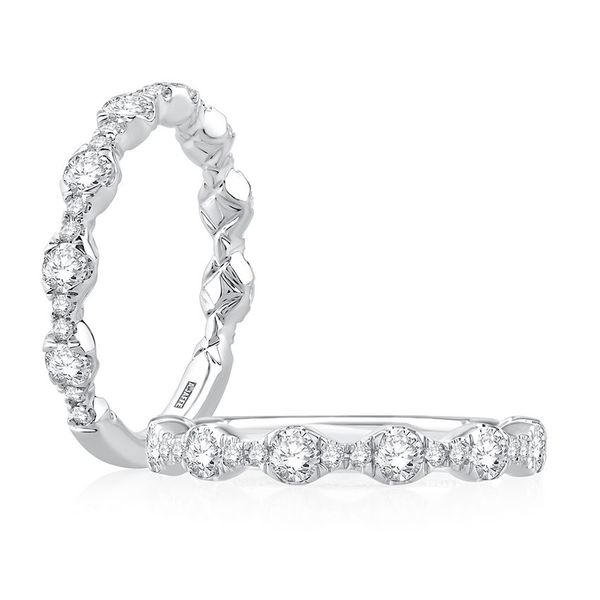 AJ 14K White Gold Ladies Wedding Band Steve Lennon & Co Jewelers  New Hartford, NY