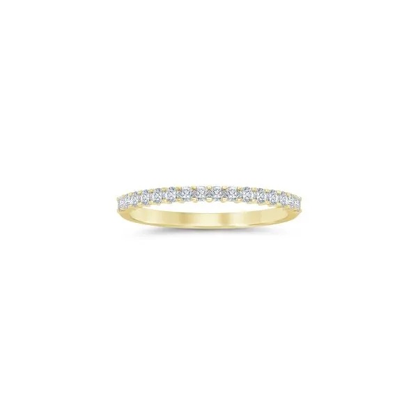 S. Lennon Bridal Eternal Love Collection 14K Yellow Gold Wedding Band with 16 Round Diamonds in a Shared Prong Setting .17CTW Steve Lennon & Co Jewelers  New Hartford, NY