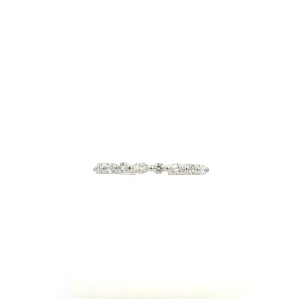 14KT WG  Alternating Diamond Wedding Band  5 Marquise and 4 Rounds .35TCW Steve Lennon & Co Jewelers  New Hartford, NY
