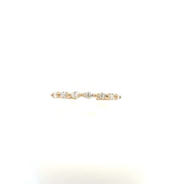 14KT YG .35TCW 8 Marquise Stone Diamond Wedding Band Steve Lennon & Co Jewelers  New Hartford, NY
