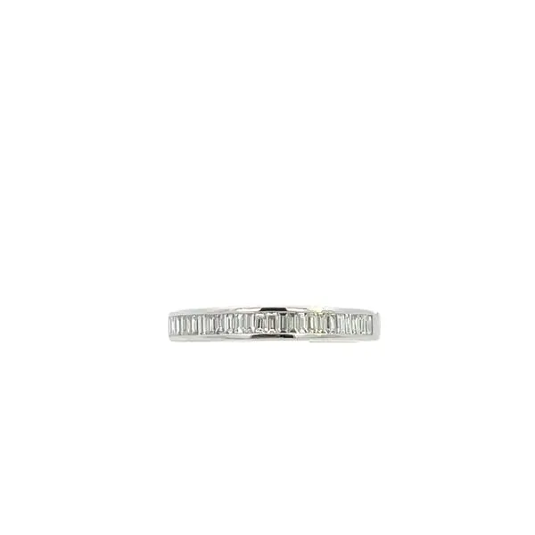 14KT White Gold 25 Baguette Stone Channel Set Diamond Wedding Band .45TCW Steve Lennon & Co Jewelers  New Hartford, NY