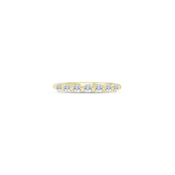 S. Lennon Bridal Eternal Love Collection 14K Yellow Gold Wedding Band with 7 Round Diamonds in a Single Prong Setting .50CTW Steve Lennon & Co Jewelers  New Hartford, NY