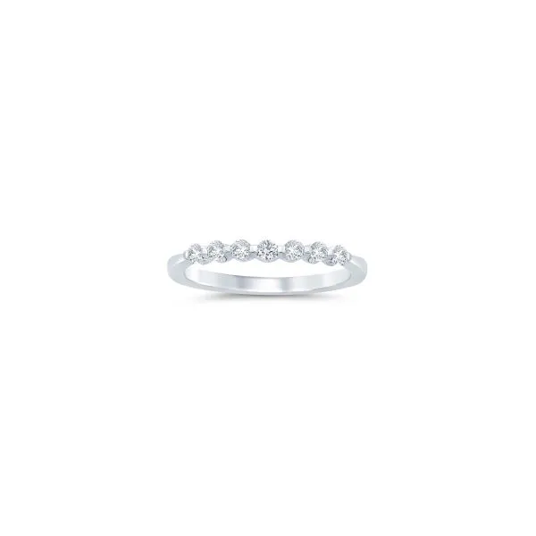 S. Lennon Bridal Eternal Love Collection 14K White Gold Wedding Band Round Diamonds in a Single Prong Setting .25CTW Steve Lennon & Co Jewelers  New Hartford, NY