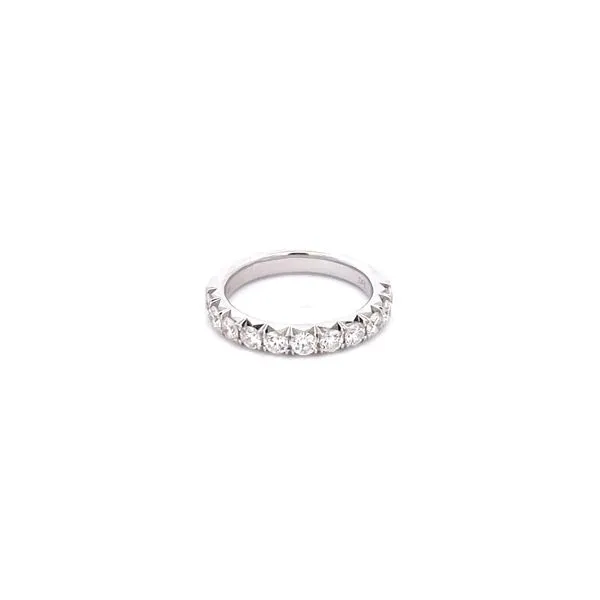14KT WG Diamond Wedding Band with 11 Round Diamonds   TCW 1.00 Steve Lennon & Co Jewelers  New Hartford, NY