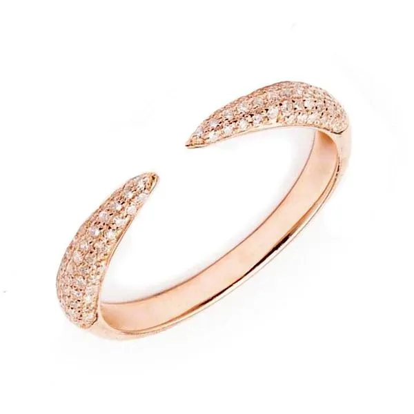 14K Rose Gold Pave Claw Ring Steve Lennon & Co Jewelers  New Hartford, NY