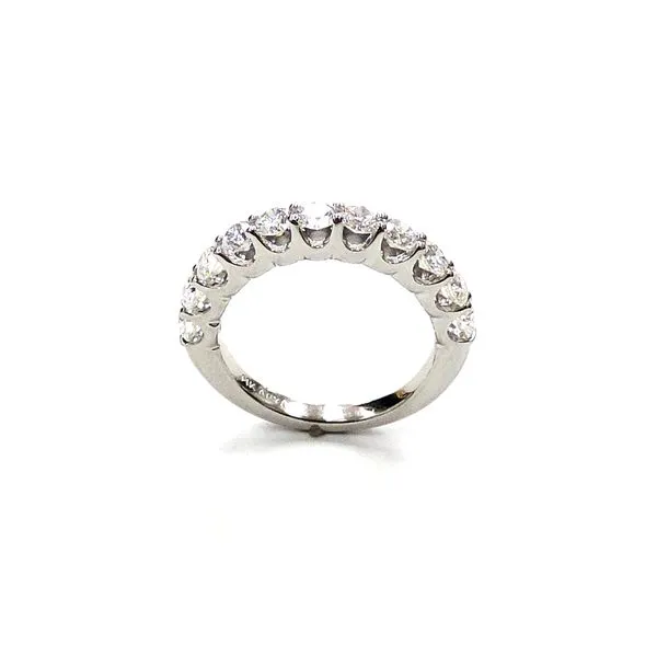 14K White Gold 11 Stone Diamond Shared Prong Band 1.50TCW Steve Lennon & Co Jewelers  New Hartford, NY