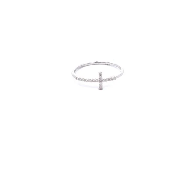 18KY WG Diamond Cross Ring .10TCW Steve Lennon & Co Jewelers  New Hartford, NY