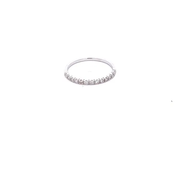 18KT White Gold Diamond Band with 13 Round Stones .20TCW Steve Lennon & Co Jewelers  New Hartford, NY