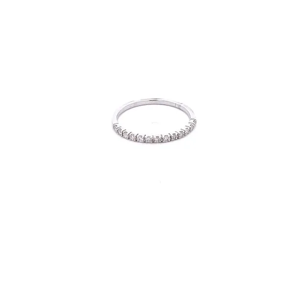 18KT White Gold Diamond Band with 13 Round Stones .20TCW Steve Lennon & Co Jewelers  New Hartford, NY