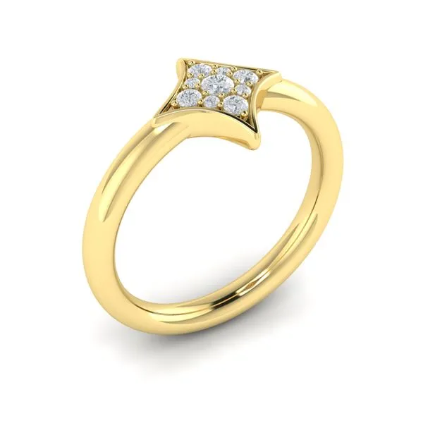 Vlora Estrella 14KT YG Channel Set Diamond Cluster Star Ring .15tcw Steve Lennon & Co Jewelers  New Hartford, NY