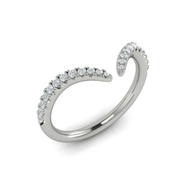 Vlora Sofia 14KT WG Diamond Open Chevron Ring .23tcw Steve Lennon & Co Jewelers  New Hartford, NY