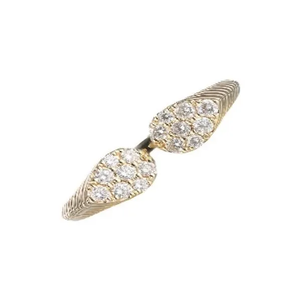 14K Yellow Gold Open Fashion Ring with Pave Diamonds .25tcw Size 7 Steve Lennon & Co Jewelers  New Hartford, NY