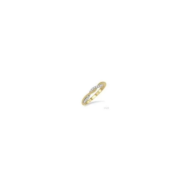 14kt Yellow Gold Entwined Round Cut Diamond Fashion Ring .20tcw Steve Lennon & Co Jewelers  New Hartford, NY
