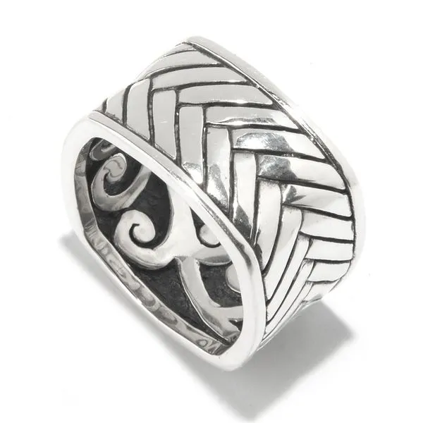 Samuel B. - SS  Men's Woven Square Ring Image 2 Steve Lennon & Co Jewelers  New Hartford, NY