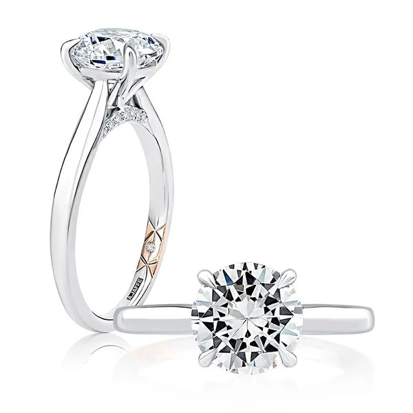A. Jaffe 14KT WG Diamond Semi- Mount Ring With 15 Round diamond TCW 0.08 S. Lennon & Co Jewelers New Hartford, NY