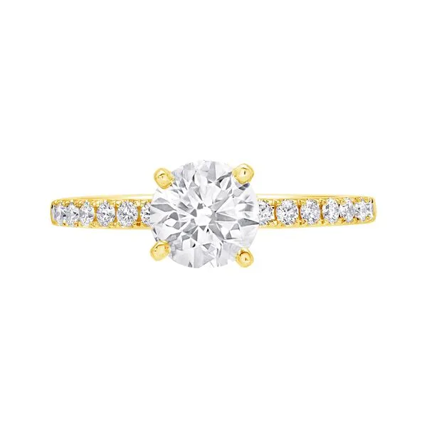 14KT WG .25TCW 14 Round Stone Diamond 4 Prong Semi Mount Holds 1.00CT Round (Center Stone Not Included) Steve Lennon & Co Jewelers  New Hartford, NY