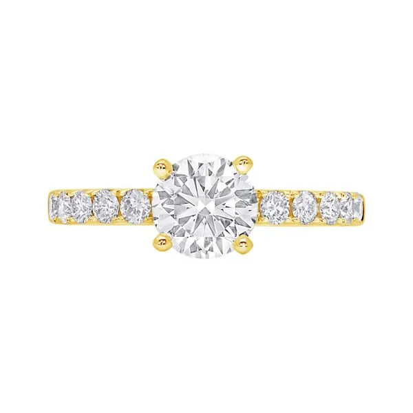 14KT WG .47TCW 12 Round Stone Diamond 4 Prong Semi Mount Holds 1.00CT Round (Center Stone Not Included) Steve Lennon & Co Jewelers  New Hartford, NY