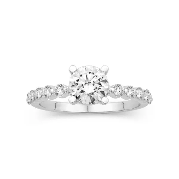 S. Lennon & Co Signature Bridal Collection 14K White Gold Diamond Semi-Mount with 12 Round Diamonds .41TCW S. Lennon & Co Jewelers New Hartford, NY
