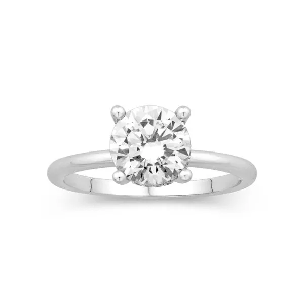 S. Lennon & Co. Signature Bridal Collection 14KT WG .04TCW  4 Prong Semi Mount with Diamond Hidden Halo (Holds a Round Diamond) Steve Lennon & Co Jewelers  New Hartford, NY