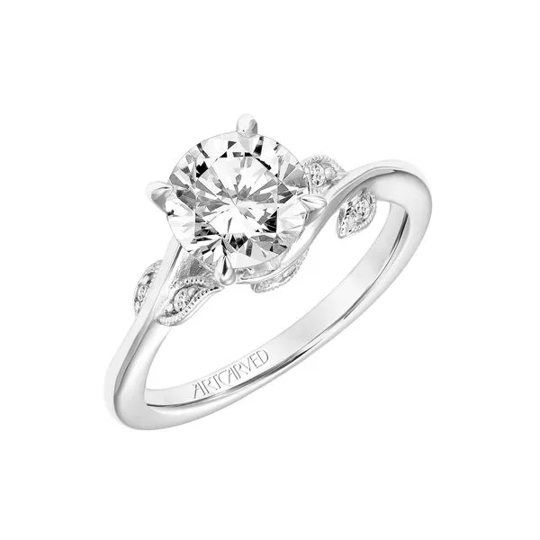ArtCarved Lady's White 14 Karat Engagement Ring Size 6.5 With 15=0.09Tw Round Diamonds Steve Lennon & Co Jewelers  New Hartford, NY