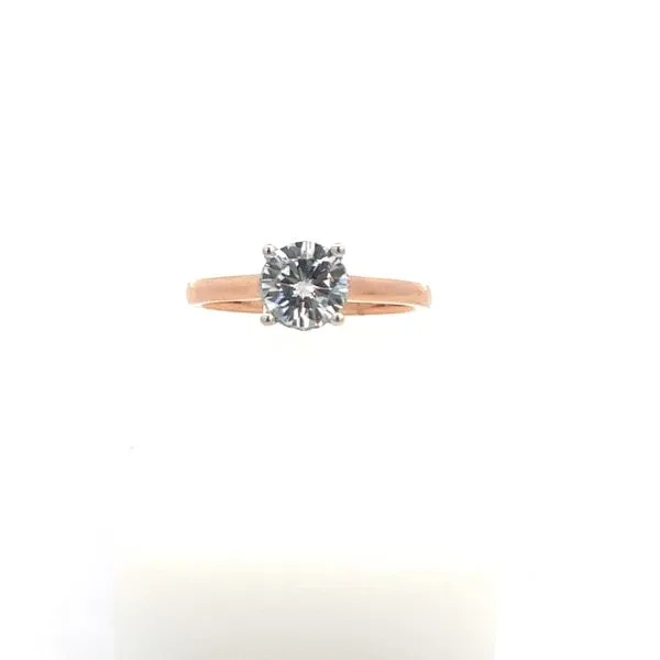 14KT RG .10TCW 12 Round Stones On The Side Of The Head Diamond 4 Prong Semi Mount (Center Stone Not Included) Steve Lennon & Co Jewelers  New Hartford, NY