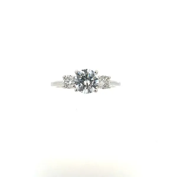 14 Karat WG Semi Mount Ring With 2=.36Tw Round Diamonds size 6.5 Steve Lennon & Co Jewelers  New Hartford, NY