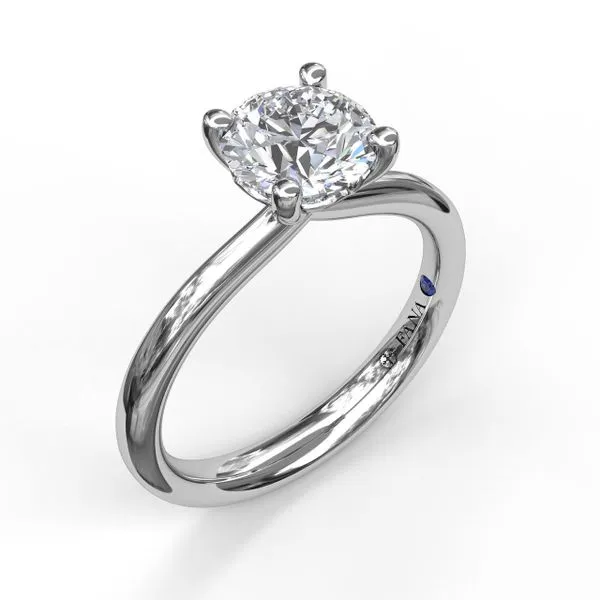 Fana 14K White Gold Timeless Round Cut Solitaire Engagement Ring Steve Lennon & Co Jewelers  New Hartford, NY