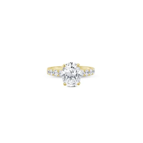 S. Lennon Bridal Eternal Love Collection 14K Yellow Gold Semi Mount with a Hidden Halo Mounting and Diamonds the Band .88TCW S. Lennon & Co Jewelers New Hartford, NY