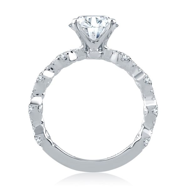 A. Jaffe 14K Floating Bubble Diamond Engagement Ring with 22 Round Diamonds .70tcw Image 3 Steve Lennon & Co Jewelers  New Hartford, NY