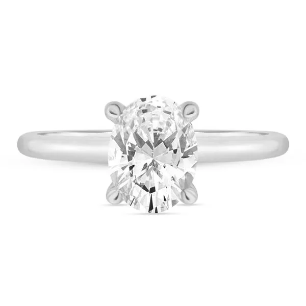 S. Lennon Bridal Eternal Love Collection 14K White Gold Diamond Semi-mount with a Hidden Halo and 4 Prong Head (3CT Oval Center Stone) Steve Lennon & Co Jewelers  New Hartford, NY