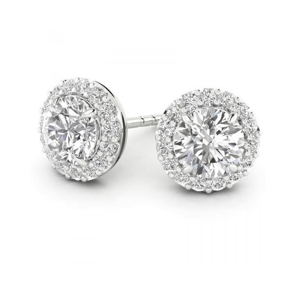 PAR 14K White Gold Diamond Stud Earrings Steve Lennon & Co Jewelers  New Hartford, NY
