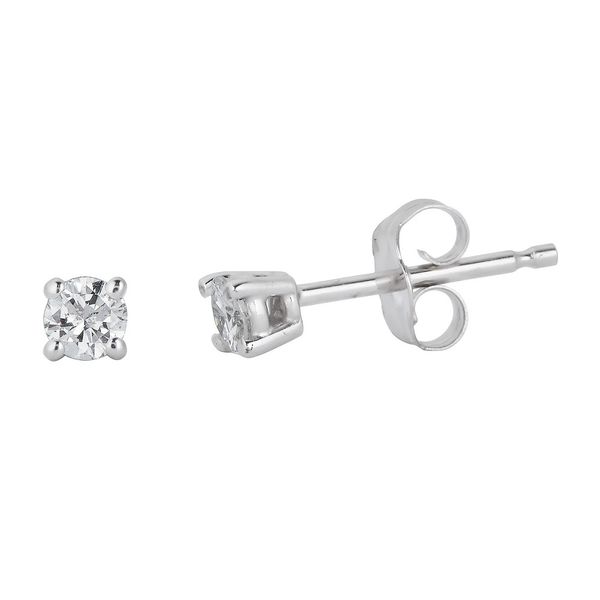 JG 14K White Gold Diamond Stud Earrings Steve Lennon & Co Jewelers  New Hartford, NY
