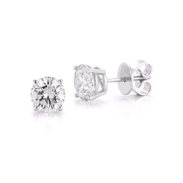 S. Lennon Classics 14KT WG 4 Prong Round Diamond Stud Earrings 2=.71TCW Steve Lennon & Co Jewelers  New Hartford, NY