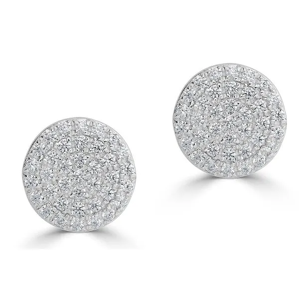 14KW 0.24CTW Metrica Circle Stud Earrings Steve Lennon & Co Jewelers  New Hartford, NY