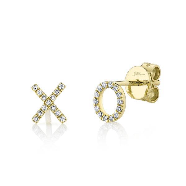 SHY 14K Yellow Gold Diamond Fashion Studs Steve Lennon & Co Jewelers  New Hartford, NY