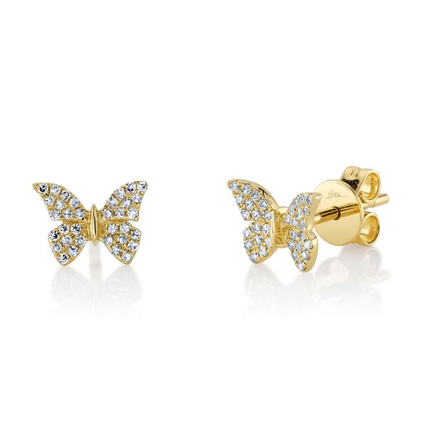 SHY 14K Yellow Gold Diamond Fashion Studs Steve Lennon & Co Jewelers  New Hartford, NY