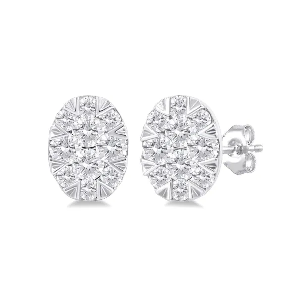 10K Yellow Gold Petite Oval Cluster Ring with 10 Round Stones .10tcw Steve Lennon & Co Jewelers  New Hartford, NY
