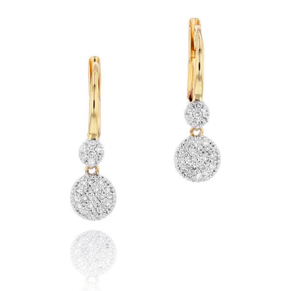 PH 14K Yellow Gold Diamond Hoops/Huggies Steve Lennon & Co Jewelers  New Hartford, NY